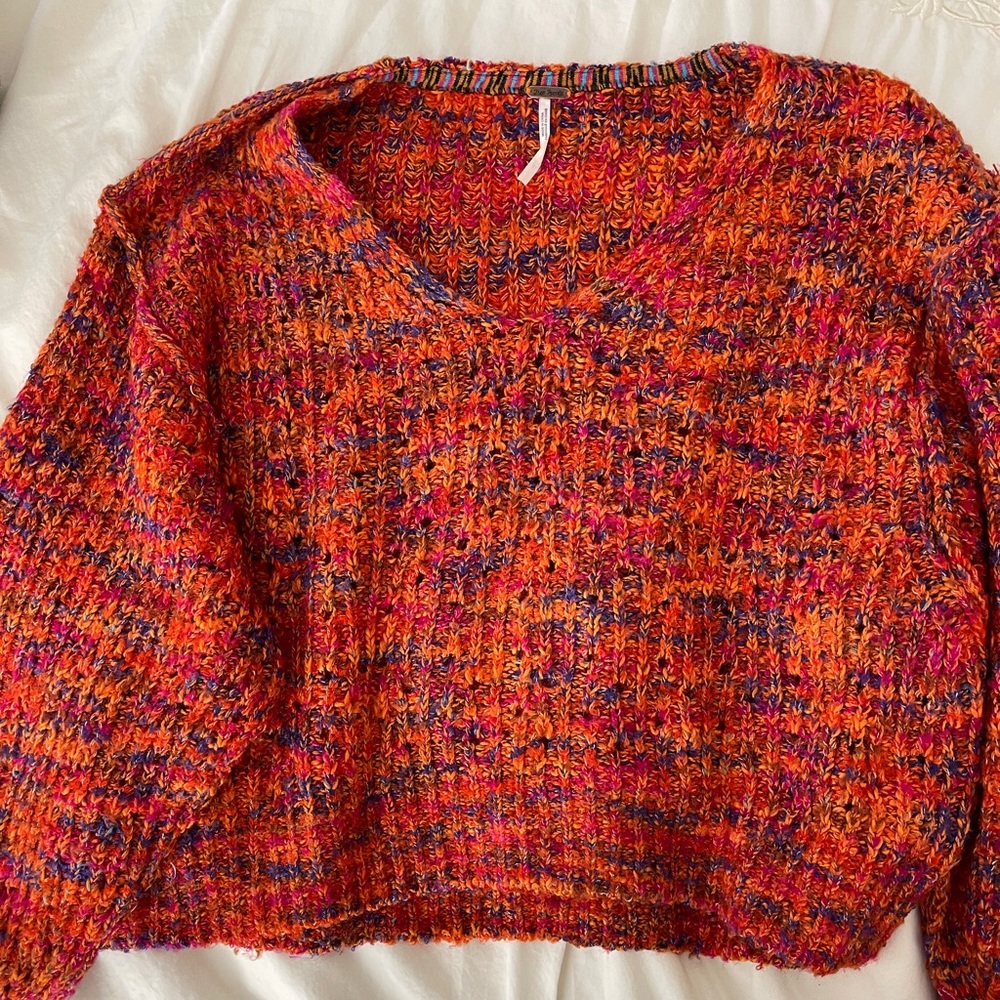 Free People Highland V-Neck Sweater